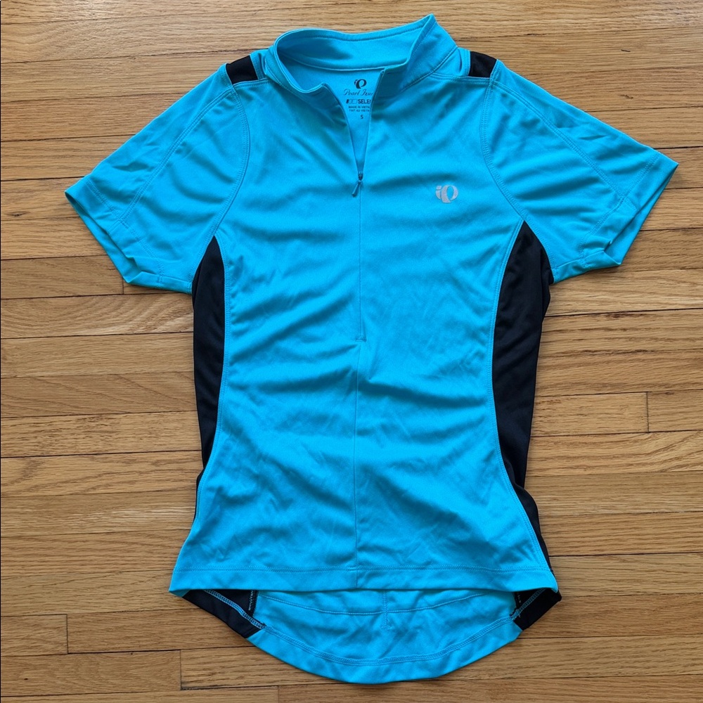 Like New Pearl Izumi Aqua Cycling Top with Black Accents